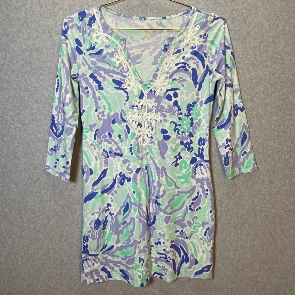 Lilly Pulitzer Marina Dress in Lilac Nice Ink - Picture 2 of 7